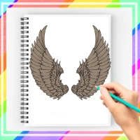 How to Draw Wings Step by step